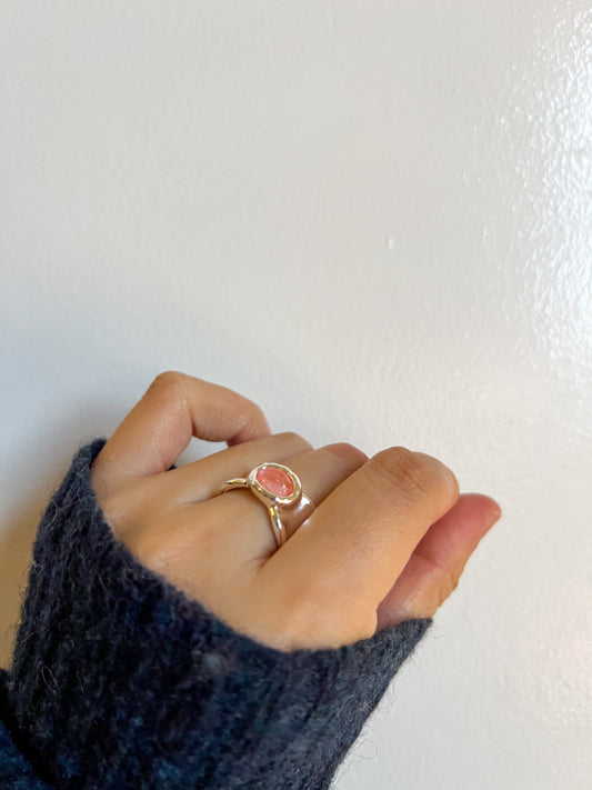 Pink Hearted Ring