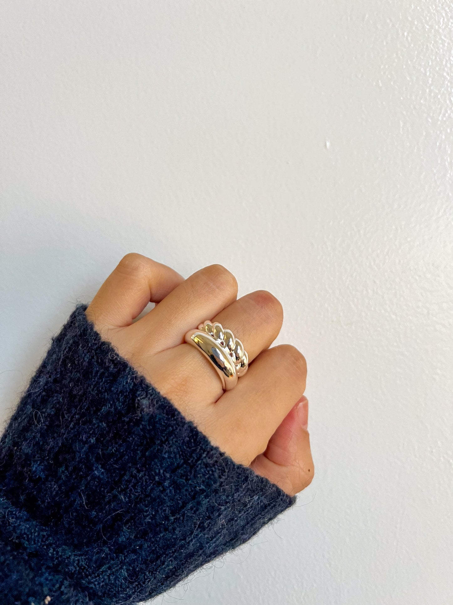 Hana Sterling Silver Adjustable Ring