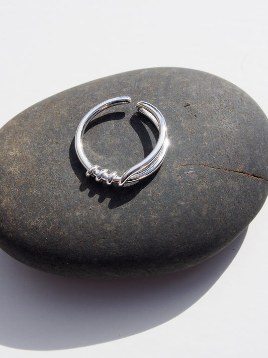 Hikari Sterling Silver Adjustable Ring