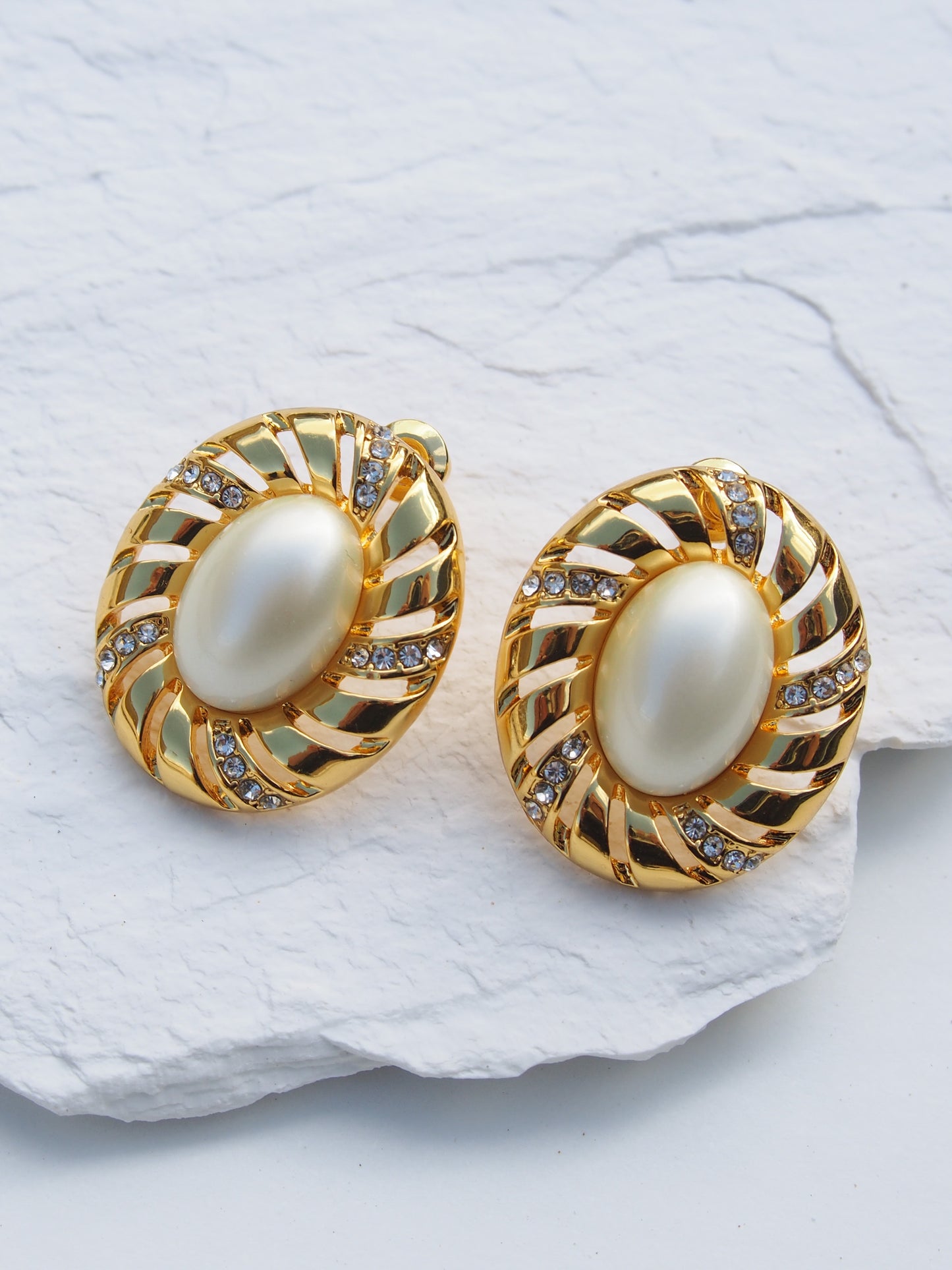 Golden Pearl Radiance Studs